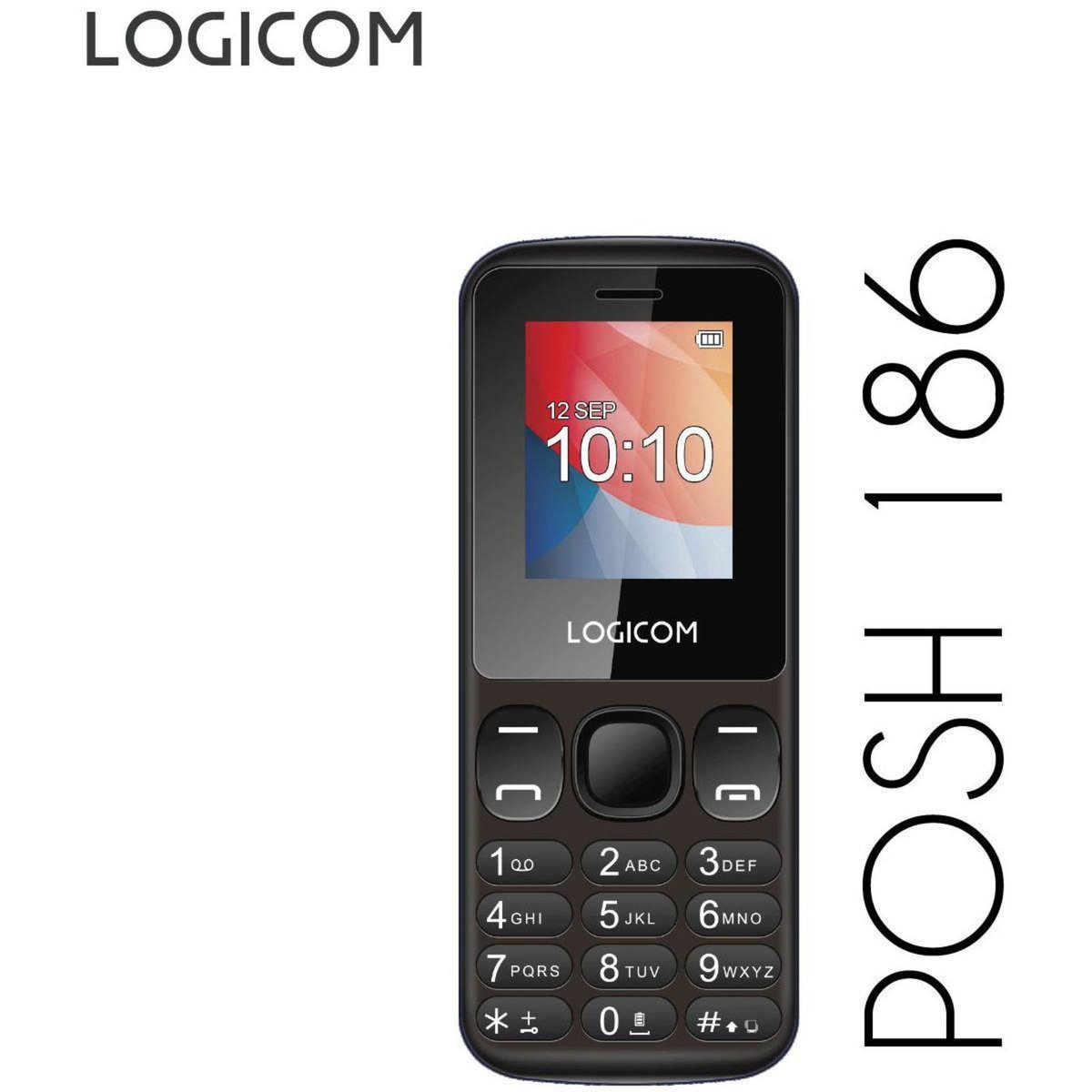 Logicom Téléphone portable Posh 186 Noir 2G