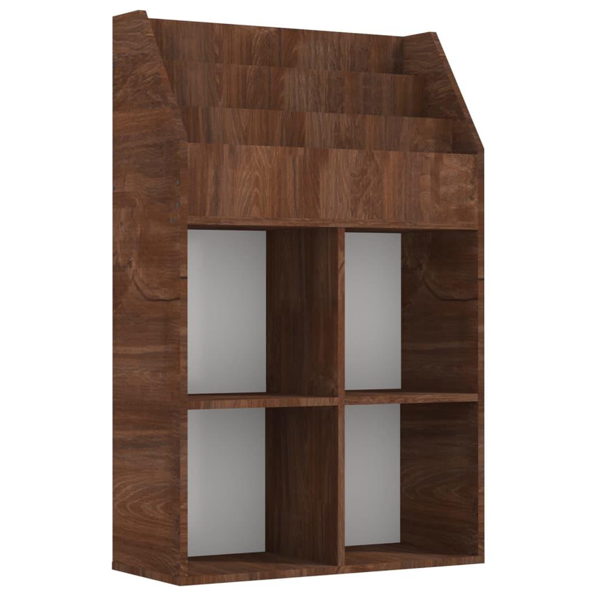 Voir la diapositive 2 : VIDAXL Porte-revue pour enfants Chene marron 71x30x114 cm