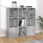 VIDAXL Armoire a livres Sonoma gris 98x30x98 cm