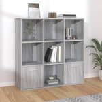 VIDAXL Armoire a livres Sonoma gris 98x30x98 cm