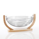 SECRET DE GOURMET Corbeille à fruits balancelle avec support en bambou