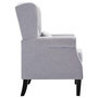 Voir la diapositive 4 : VIDAXL Fauteuil gris clair tissu