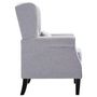 Voir la diapositive 4 : VIDAXL Fauteuil gris clair tissu