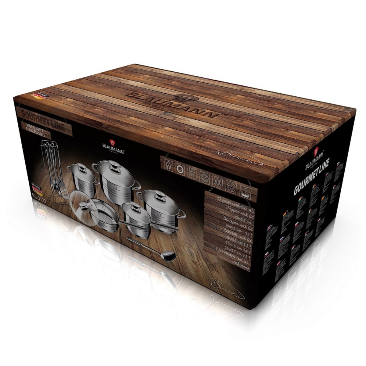 BLAUMANN Batterie de cuisine induction 17 pièces inox 