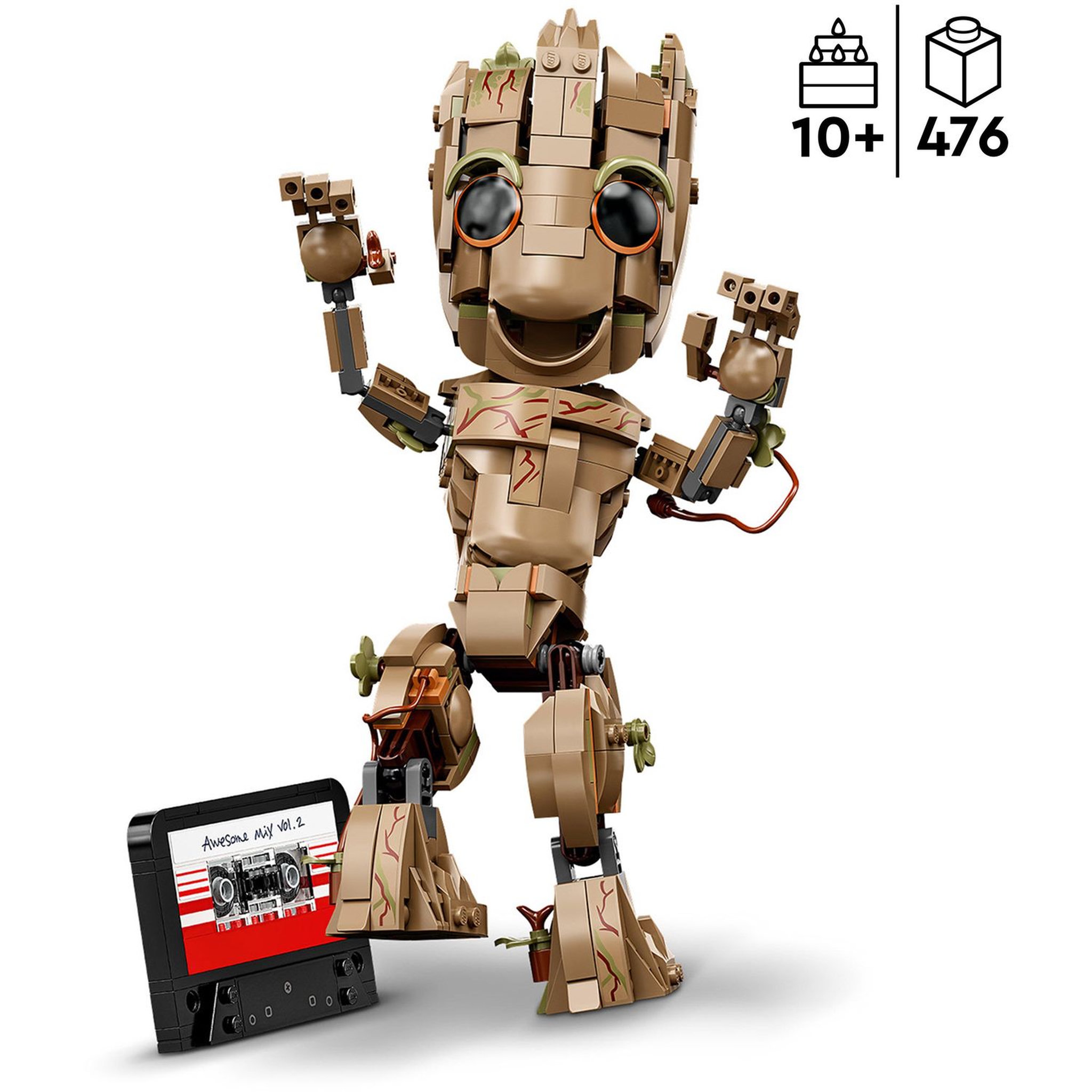Voir la diapositive 4 : LEGO Marvel 76217 Je s'appelle GROOT , Jouet à Construire et Figurine du Bébé dans le Film, Les Gardiens de la Galaxie 2, Ensemble Marvel