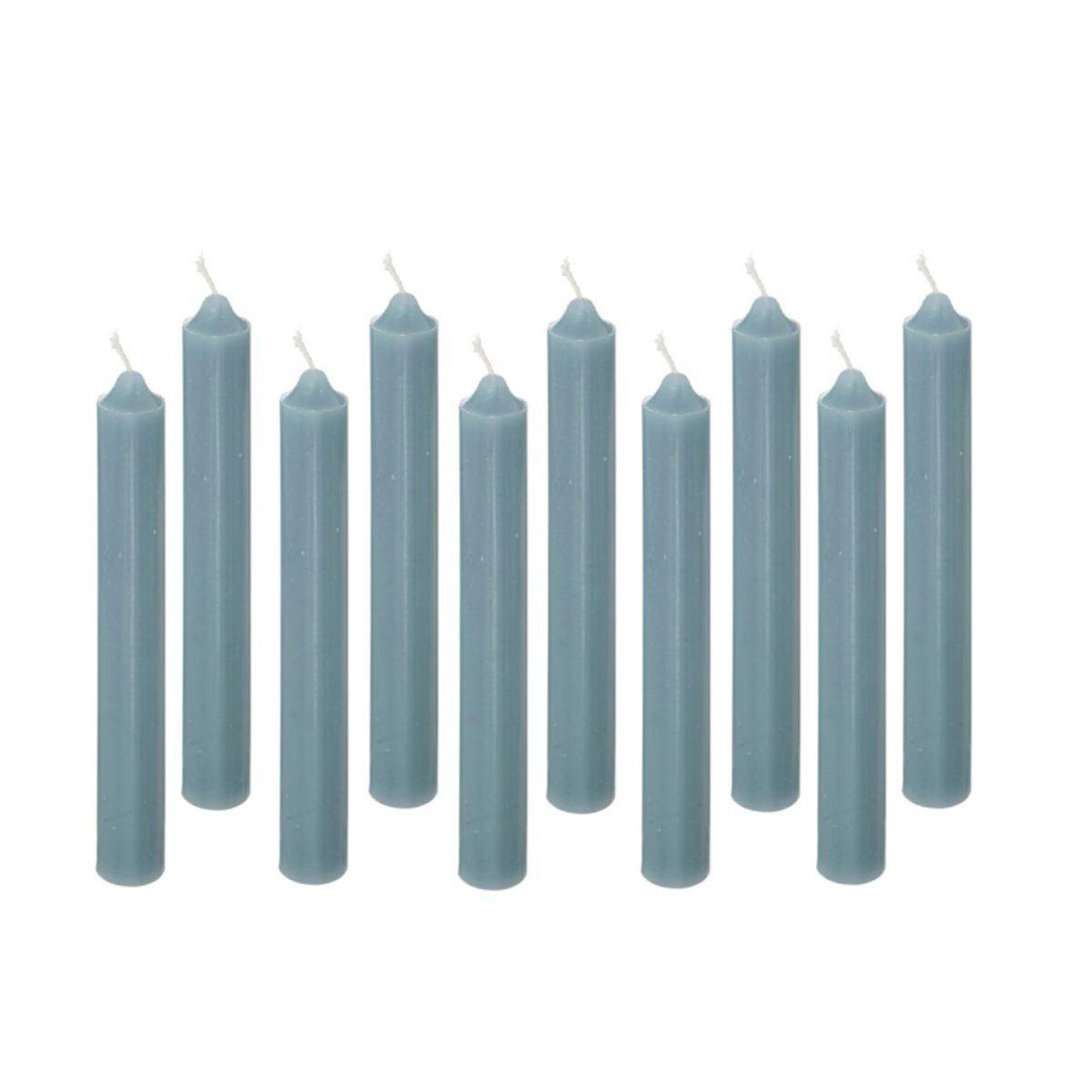 ATMOSPHERA Lot de 10 Bougies Bâton  Hugo  16cm Bleu Orage