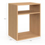 Voir la diapositive 4 : ID MARKET Lot de 2 tables de chevet NORA avec rangements ouverts effet lattes et bois