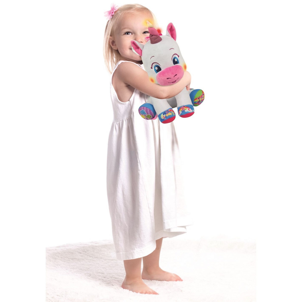 CLEMENTONI Peluche Ma douce Licorne interactive