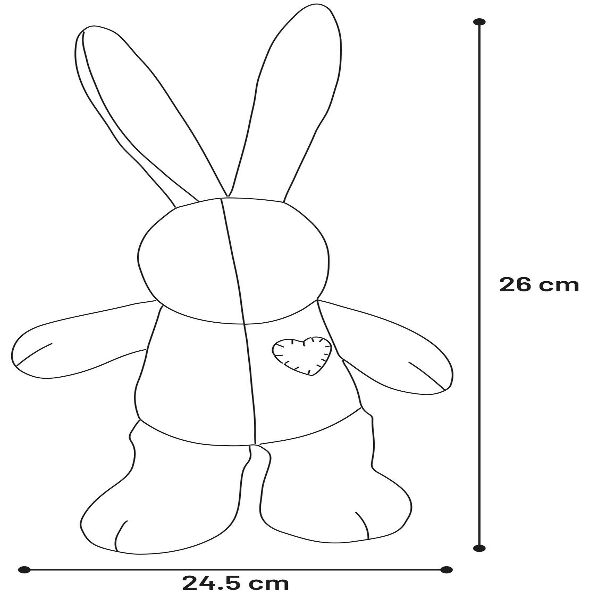 Voir la diapositive 3 : Eden Jeu en peluche lapin avec un coeur