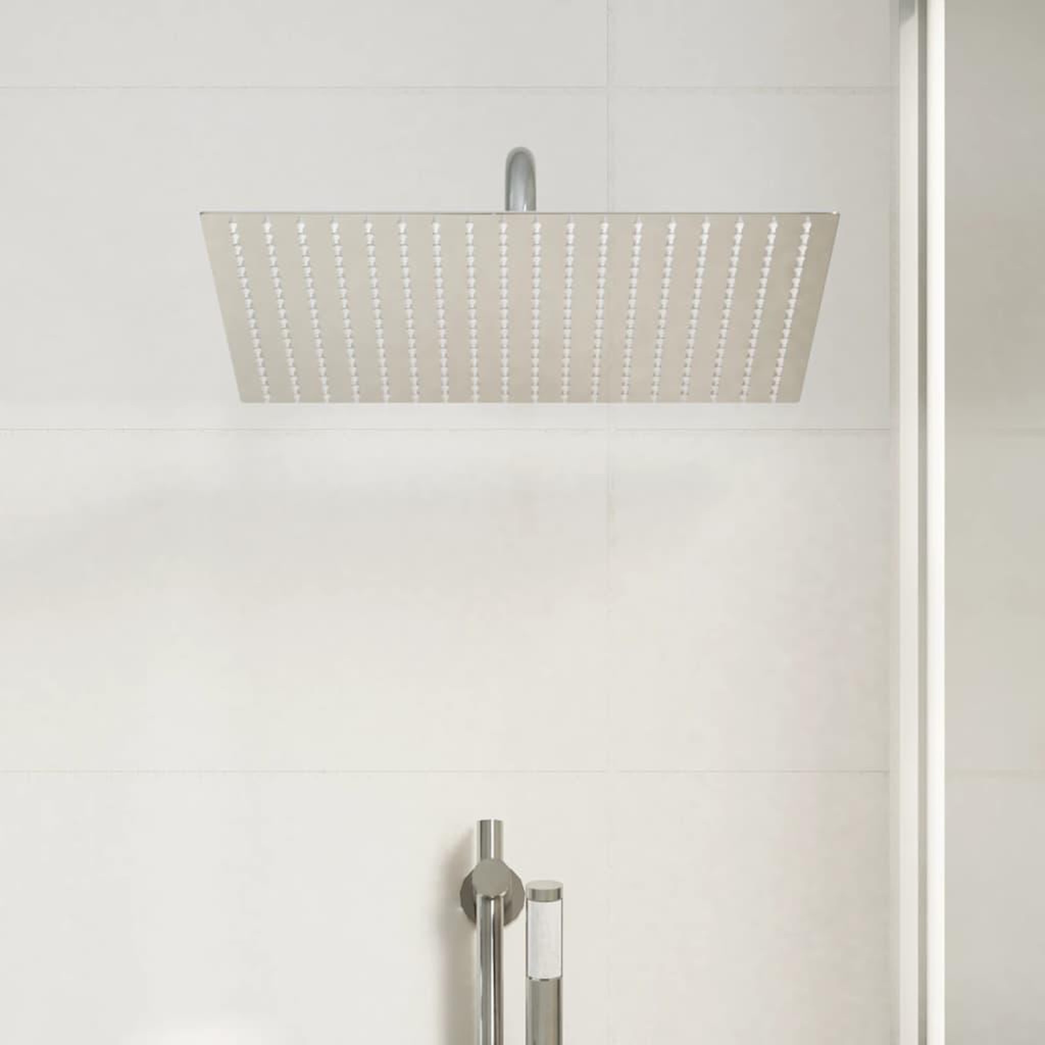 Voir la diapositive 4 : VIDAXL Pomme de douche pluie acier inoxydable 304 40x40 cm carree