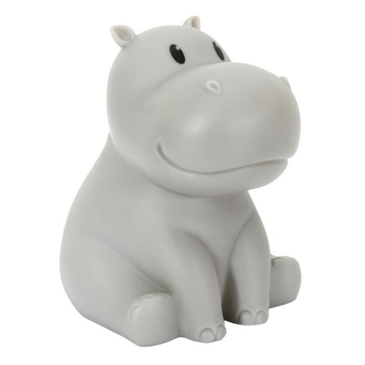 Paris Prix Lampe Veilleuse Enfant Led  Hippopotame  16cm Gris