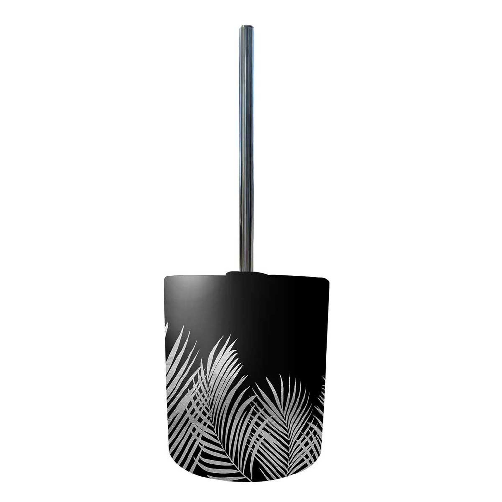 Voir la diapositive 2 : Douceur d'Intérieur Brosse wc imprimée  orbella  40cm noir & argent