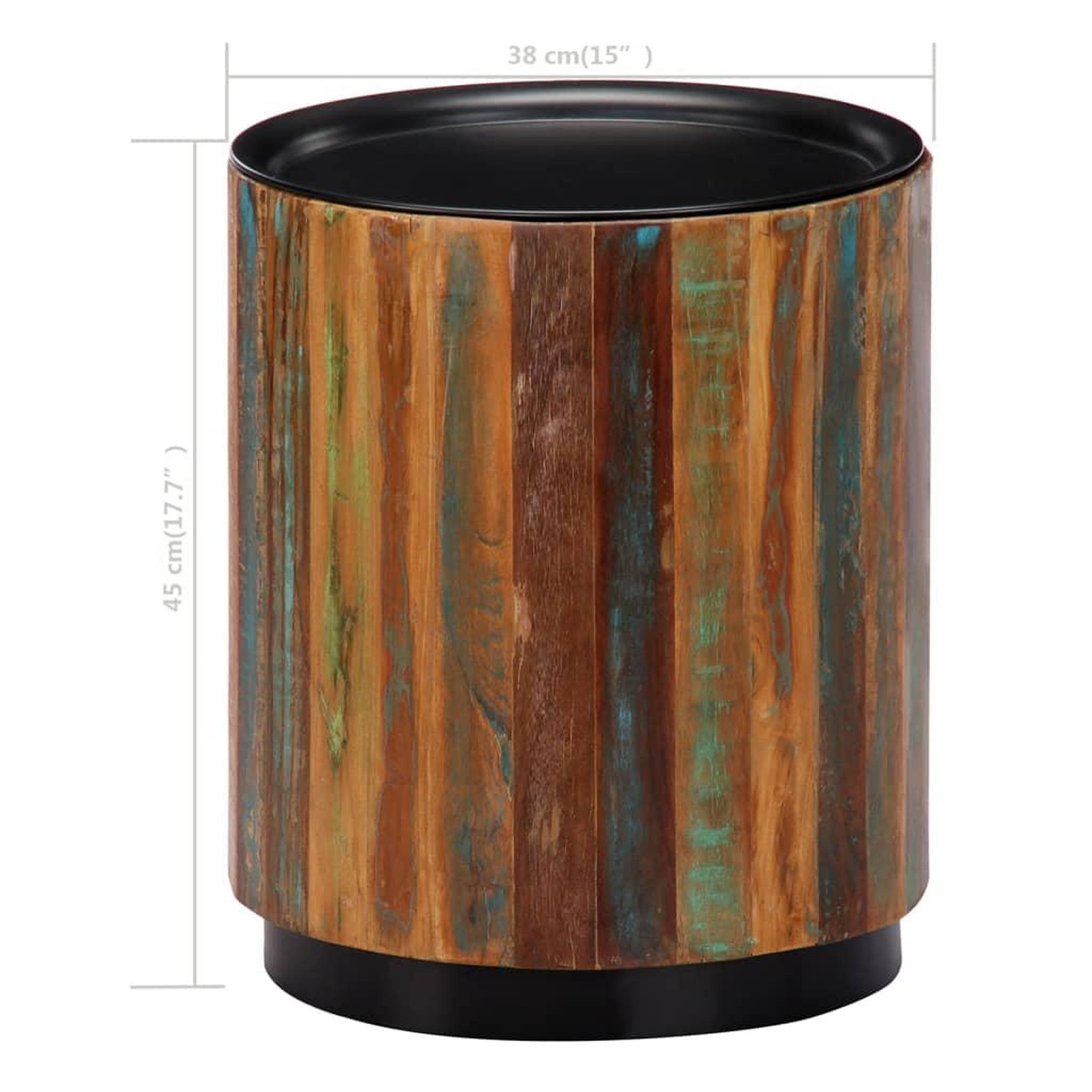 Voir la diapositive 6 : VIDAXL Table basse 38x45 cm Bois de recuperation massif