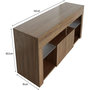 Voir la diapositive 3 : Habitat et Jardin Meuble TV design bois  Hugo  - 140 x 40 x 50 cm - Marron