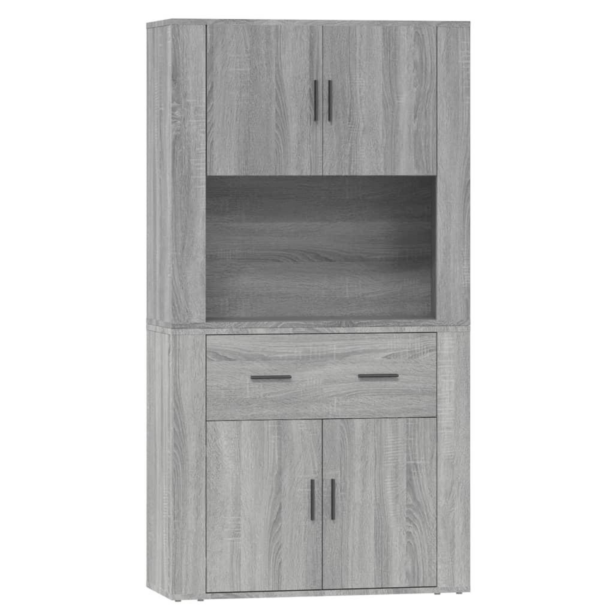 Voir la diapositive 2 : VIDAXL Buffet haut Sonoma gris Bois d'ingenierie