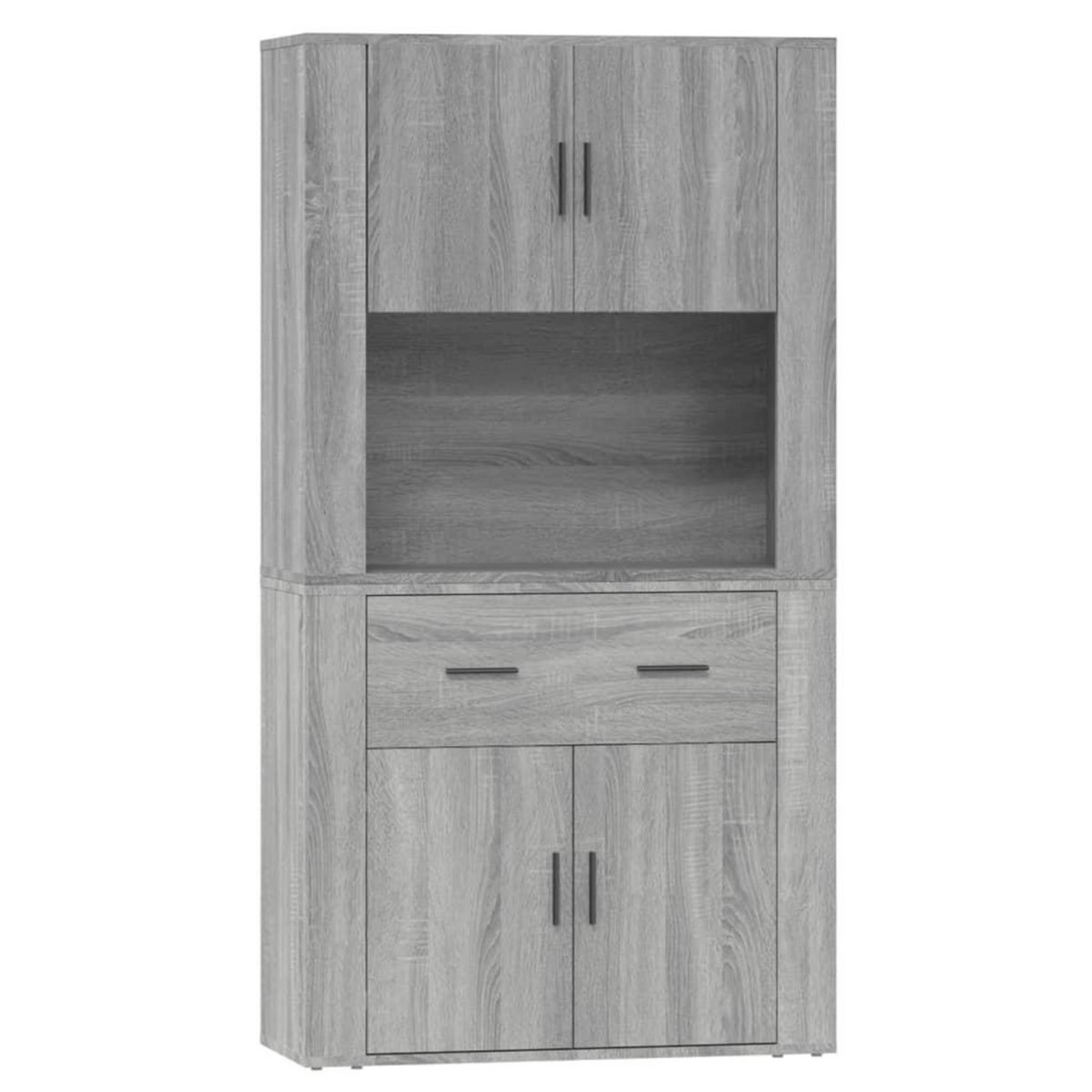 VIDAXL Buffet haut Sonoma gris Bois d'ingenierie