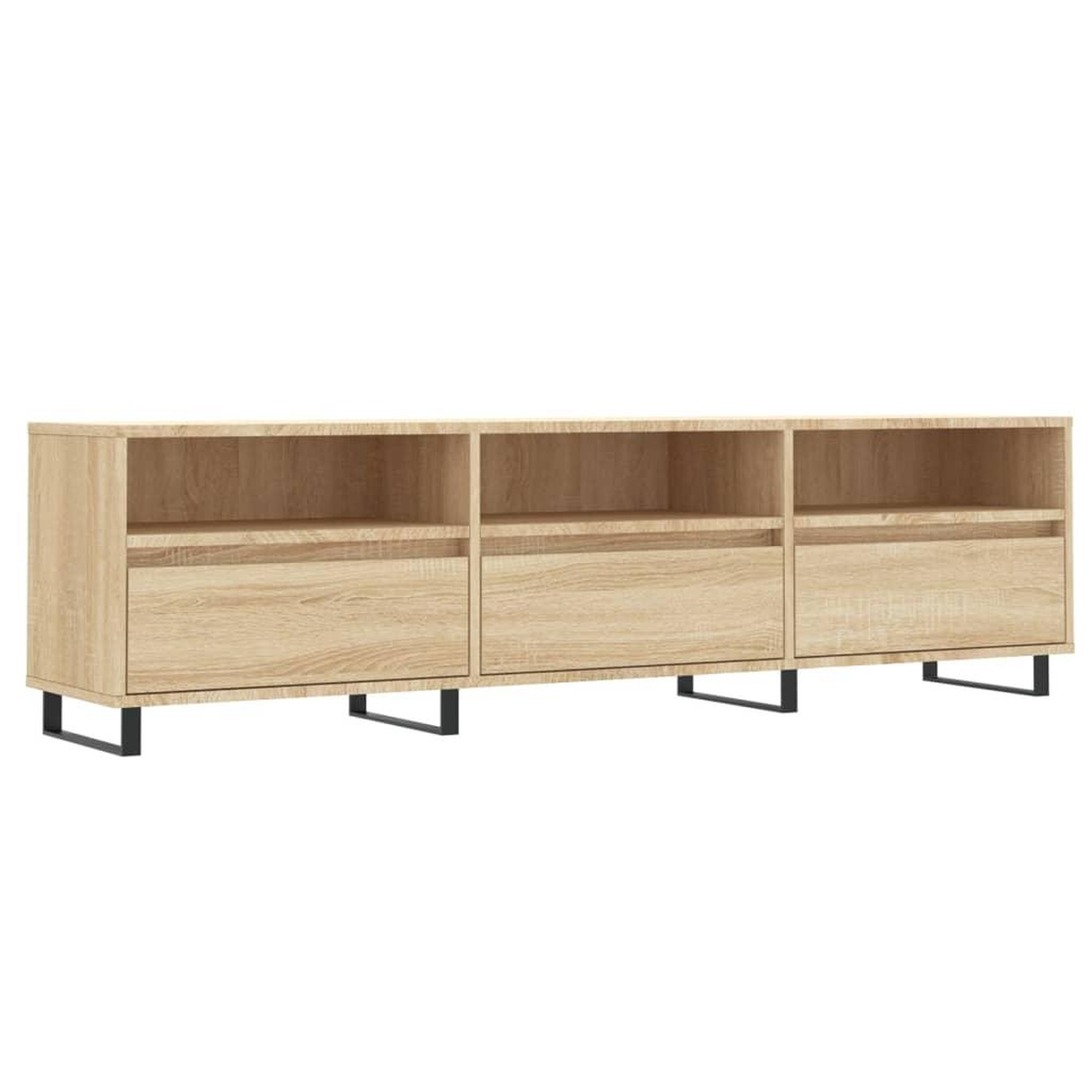Voir la diapositive 2 : VIDAXL Meuble TV chene sonoma 150x30x44,5 cm bois d'ingenierie