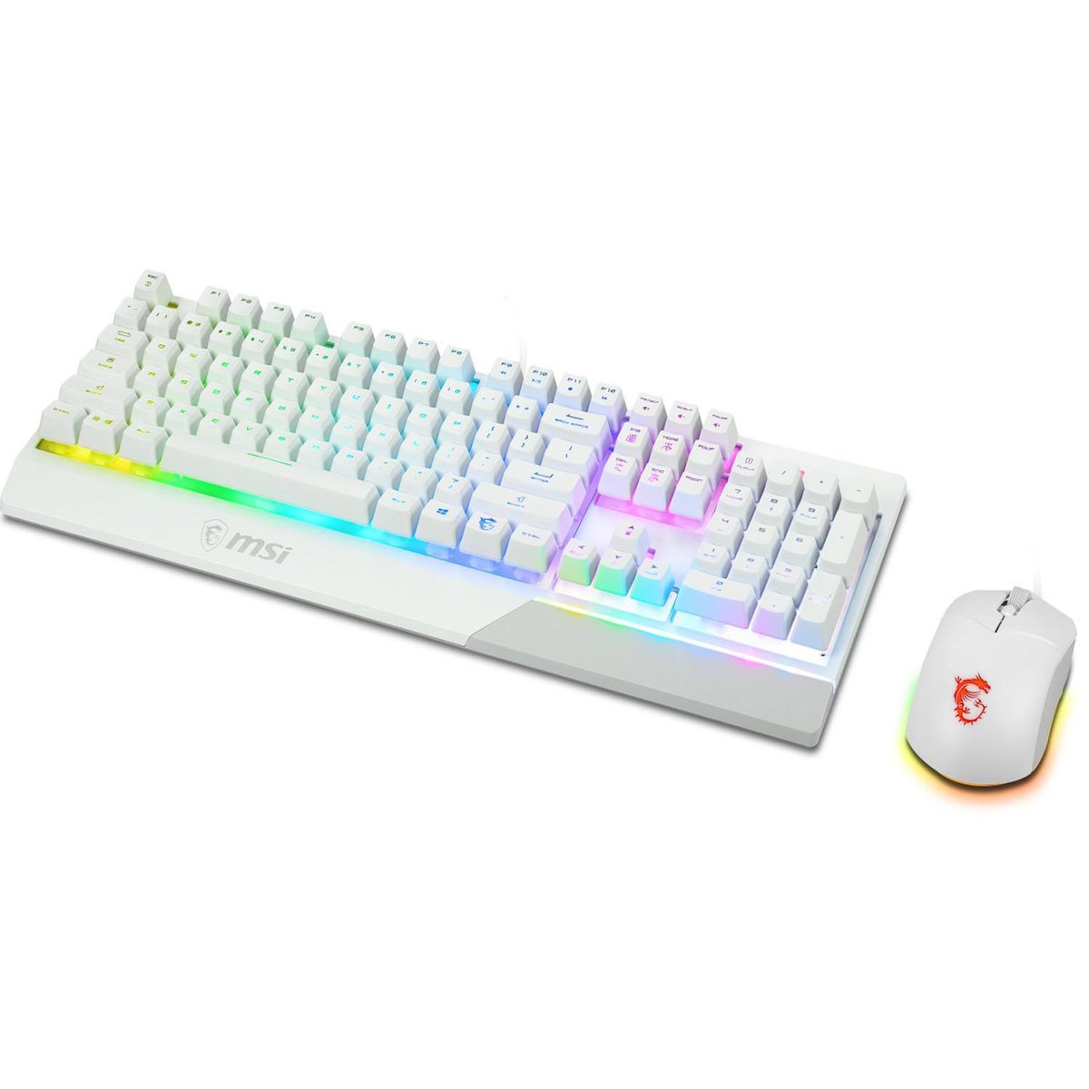 MSI MSI Vigor GK30 Combo White clavier Souris incluse USB QWERTY Italien Blanc