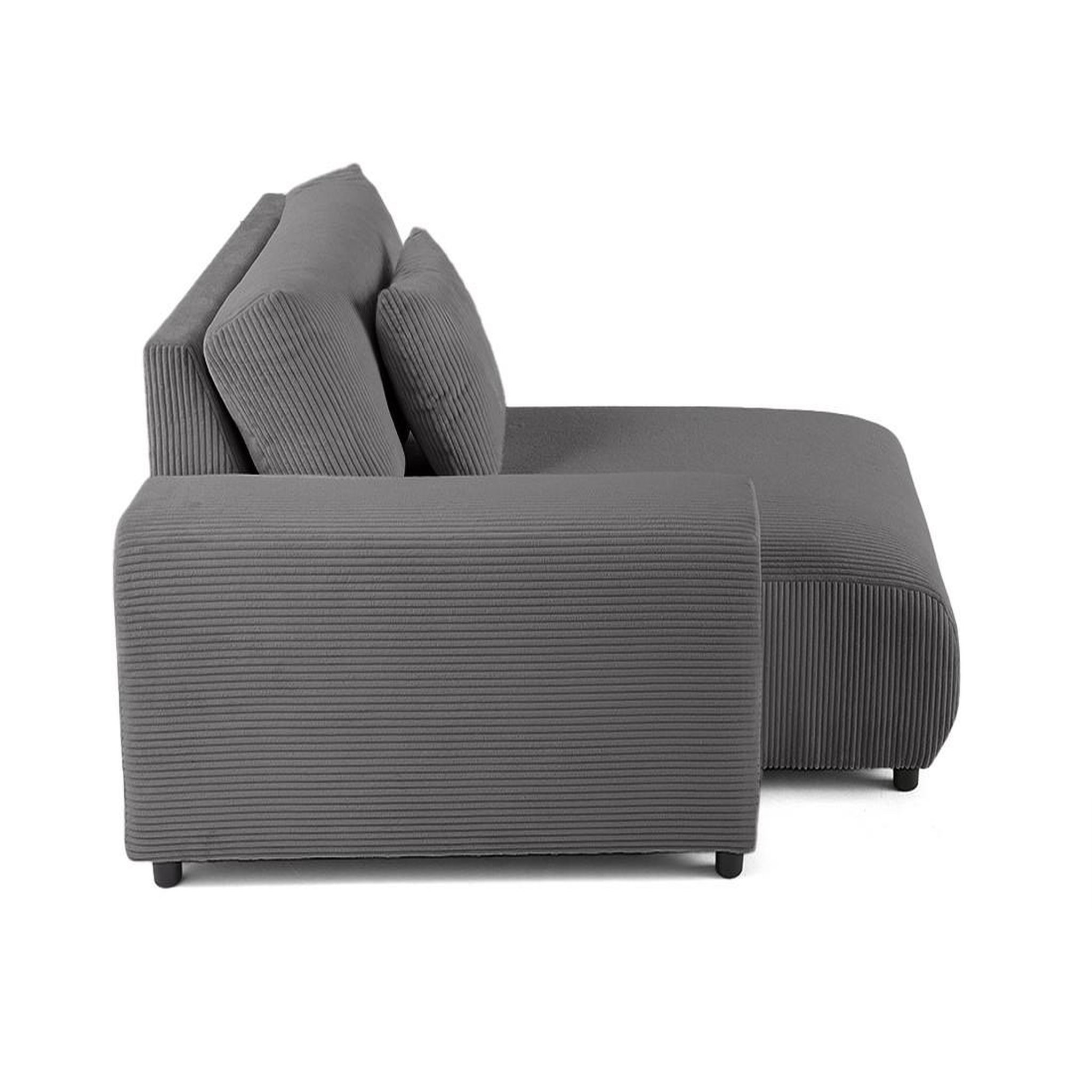 Voir la diapositive 3 : LISA DESIGN Garance - module d'assise méridienne gauche - en velours côtelé