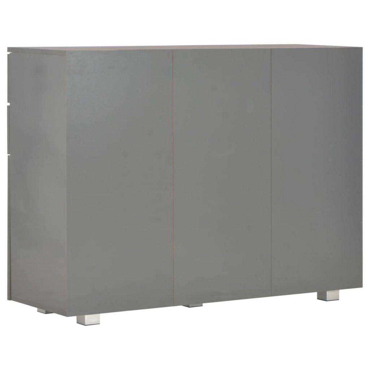 VIDAXL Buffet Gris brillant 107x35x80,5 cm