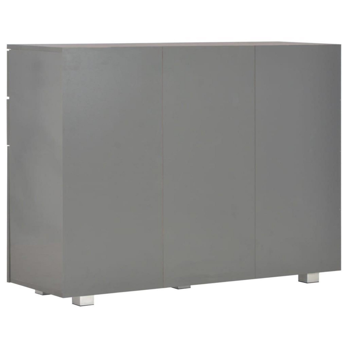 VIDAXL Buffet Gris brillant 107x35x80,5 cm