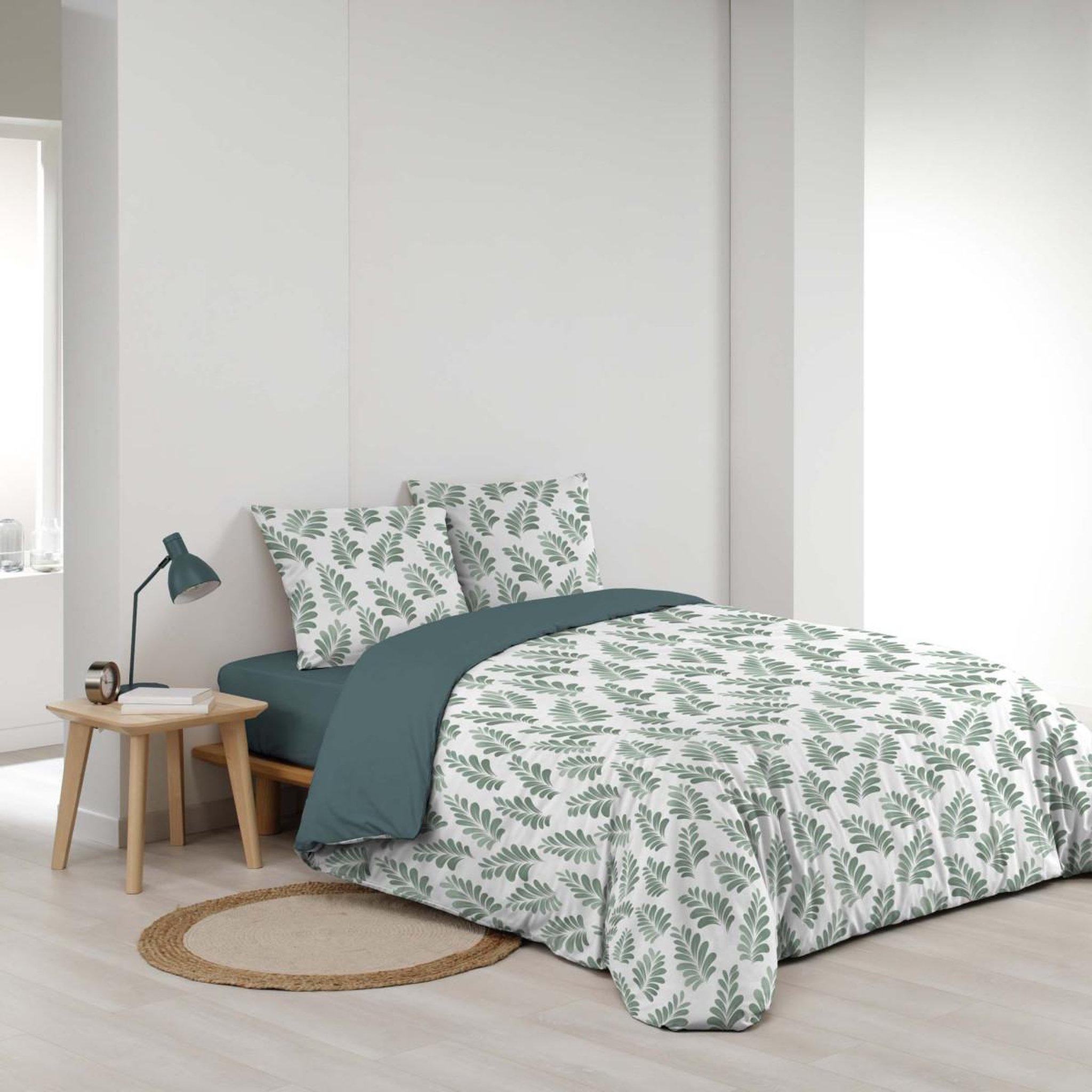 Voir la diapositive 2 : Douceur d'Intérieur Parure de lit 3 pièces  aqualis  240x220cm vert