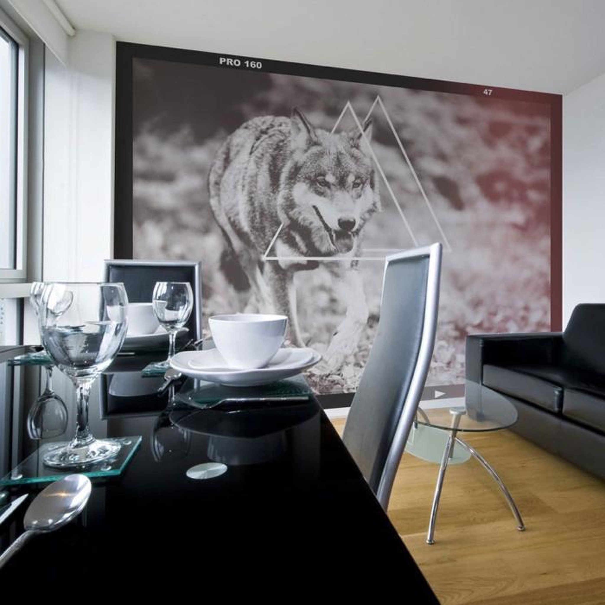 Paris Prix Papier Peint  Loup Photographie. Coloris disponibles : Multicolore