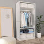 Voir la diapositive 1 : VIDAXL Garde-robe Blanc brillant 100x50x200 cm Bois d'ingenierie