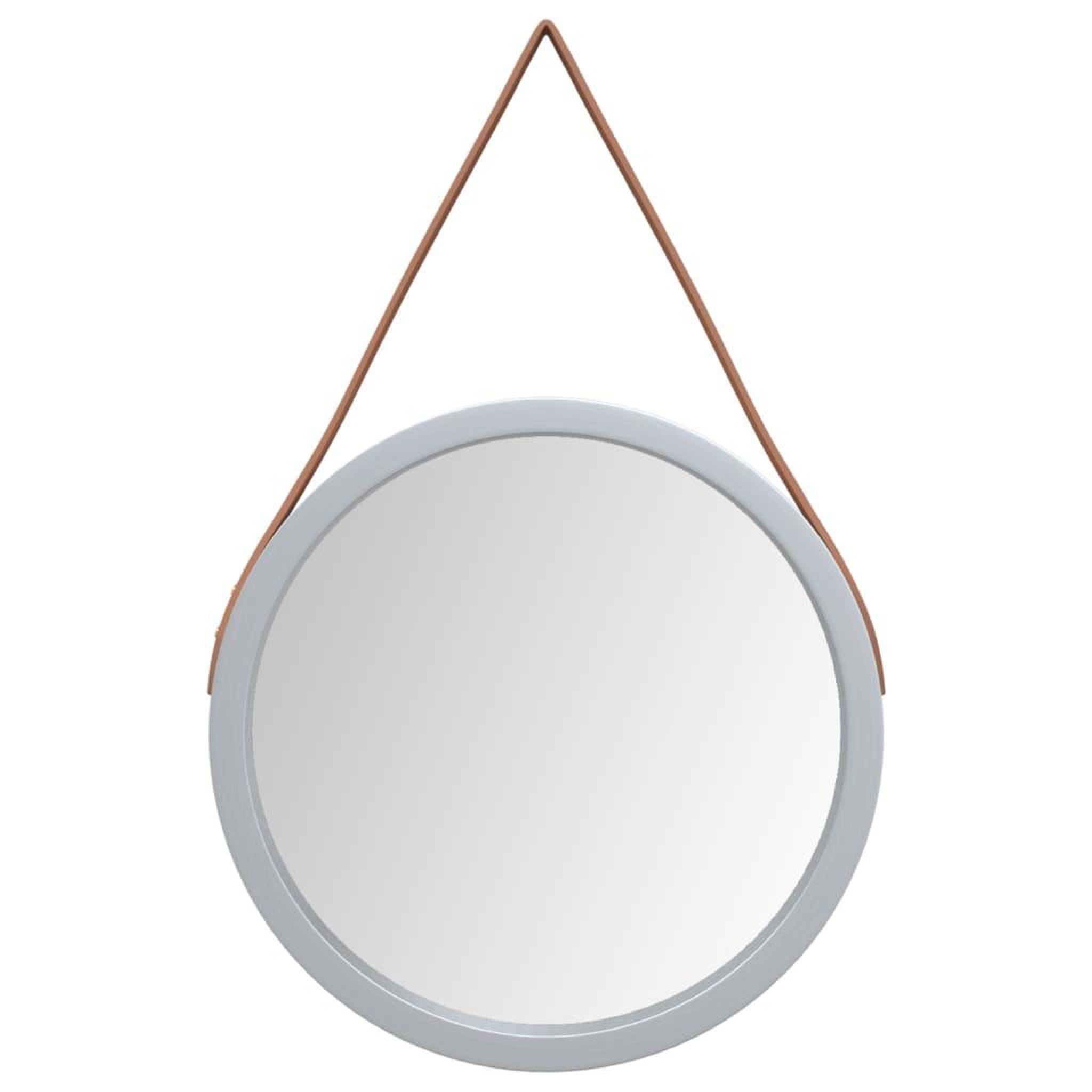 Voir la diapositive 2 : VIDAXL Miroir mural avec sangle Argente Ø 35 cm