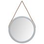 Voir la diapositive 2 : VIDAXL Miroir mural avec sangle Argente Ø 35 cm