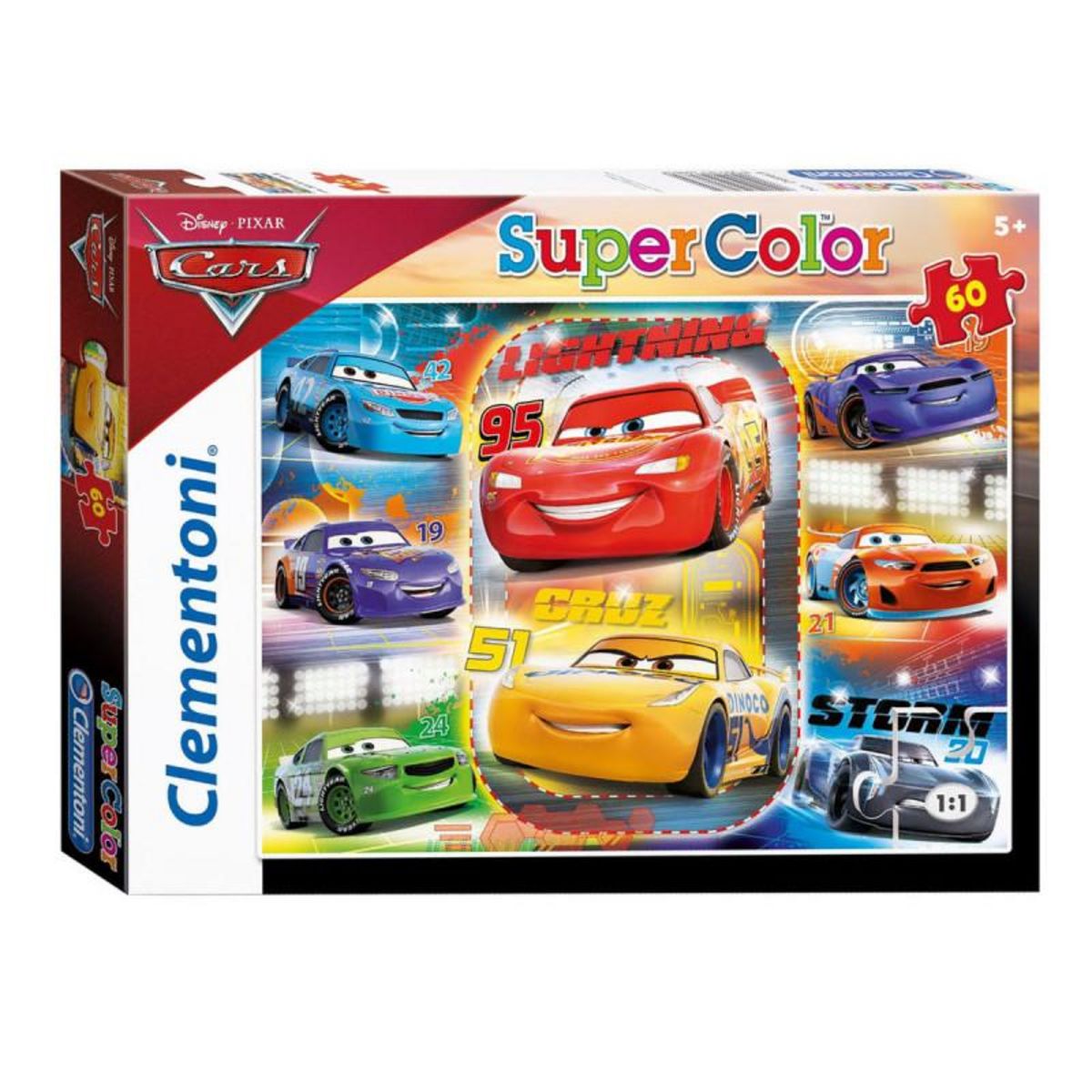 CLEMENTONI Clementoni Jigsaw Puzzle Super Color Cars 3, 60 pcs. 26973