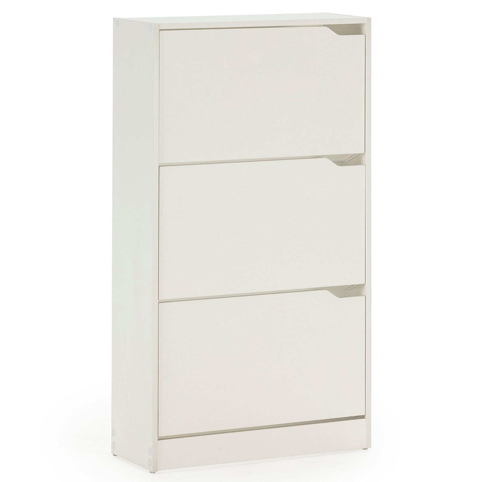 VS VENTA-STOCK Meuble à chaussures Angel, 3 portes, couleur blanche, pour 18 paires