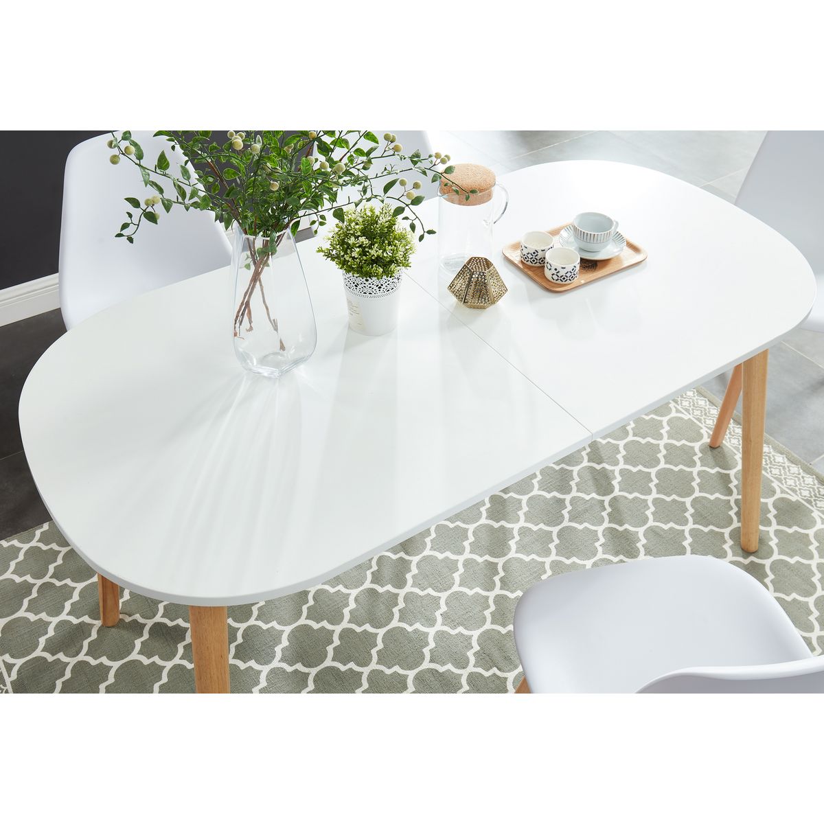 Table de séjour extensible scandinave L160/200cm LOLA