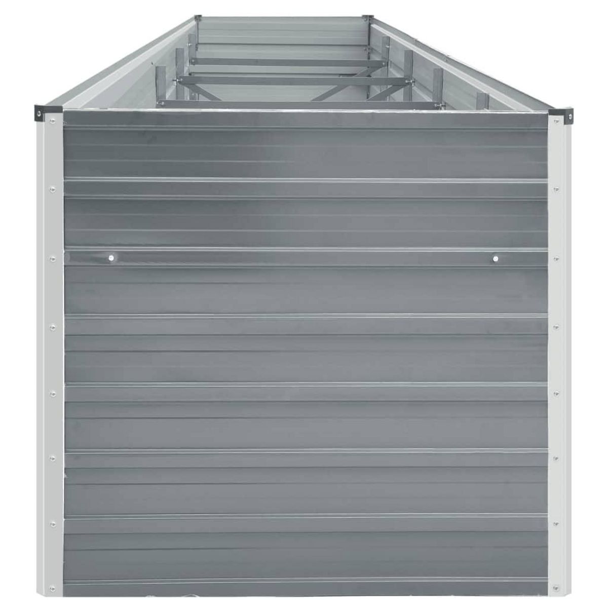 VIDAXL Lit sureleve de jardin Acier galvanise 400x80x77 cm Gris