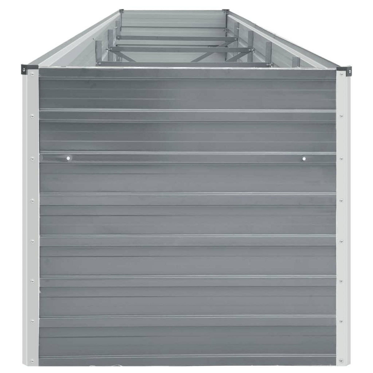 VIDAXL Lit sureleve de jardin Acier galvanise 400x80x77 cm Gris