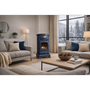Voir la diapositive 2 : SAHARA Poele à gaz 3,4KW Bleu Saphir Mat Effet poêle à bois Fonte véritable + Tuyau gaz + détendeur butane Provence Sahara