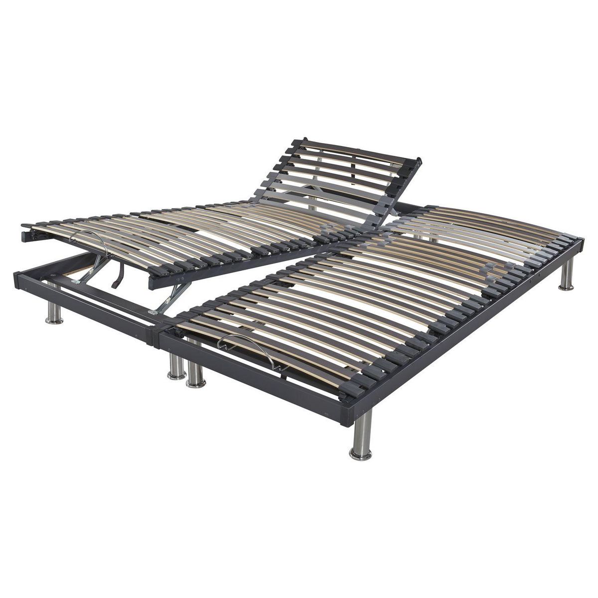 Sommiers relaxation, 26 doubles lattes multiplis bois 140X190 cm ECLIPSE