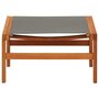 Voir la diapositive 5 : VIDAXL Chaise de jardin et repose-pied Gris Eucalyptus et textilene