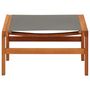 Voir la diapositive 5 : VIDAXL Chaise de jardin et repose-pied Gris Eucalyptus et textilene