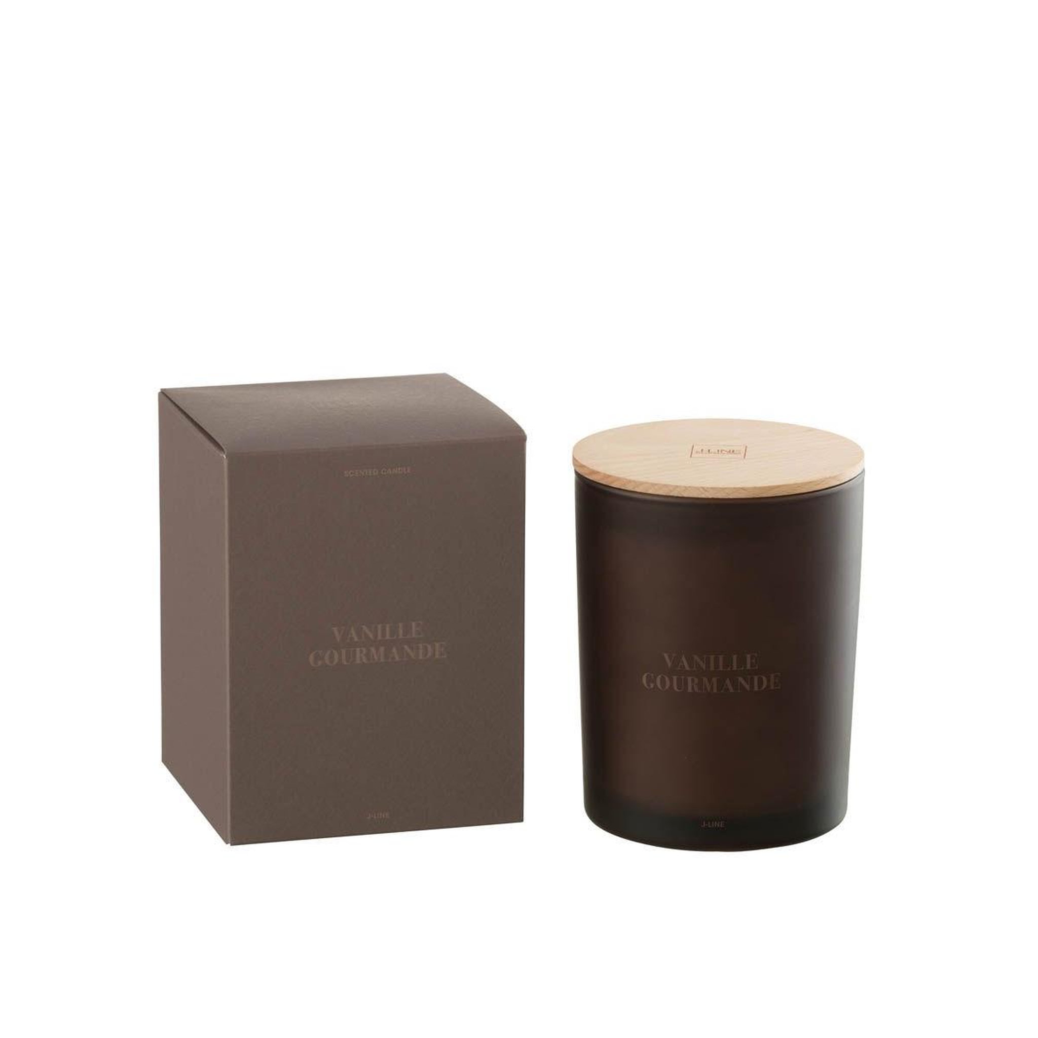 Voir la diapositive 2 : J-LINE Bougie parfumée  accords essentiels  14cm vanille gourmande