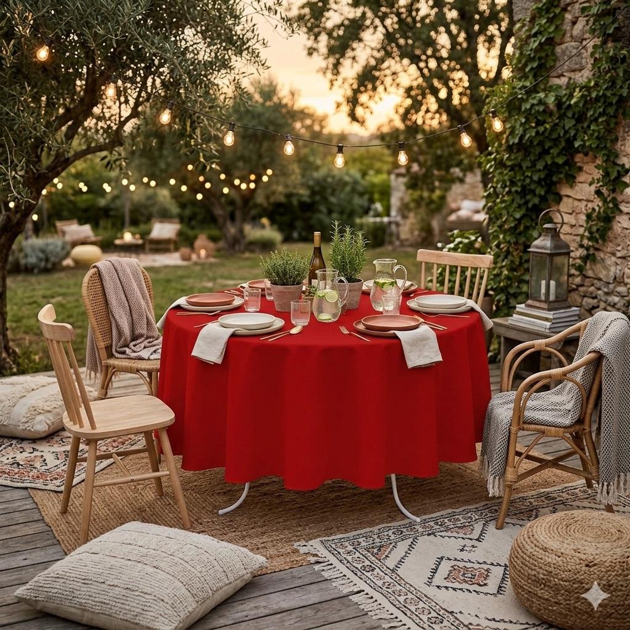 Voir la diapositive 2 : Eden Nappe ronde nelsonn design et moderne