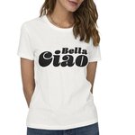 JACQUELINE DE YONG T shirt Ecru/Noir Femme JDY 15311702. Coloris disponibles : Beige