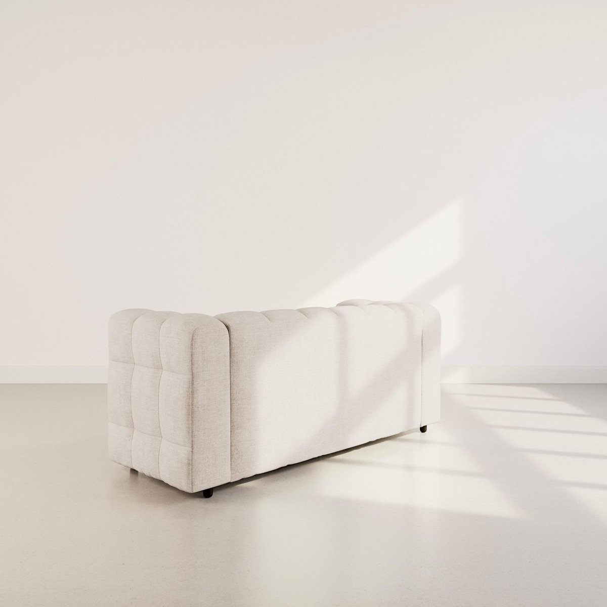 BEST MOBILIER Augustin - canapé droit 3 places en velours texturé