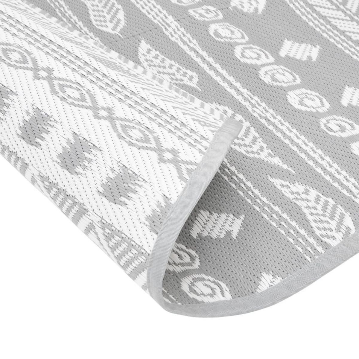 VIDAXL Tapis d'exterieur ARAKIL gris Ø200 cm PP