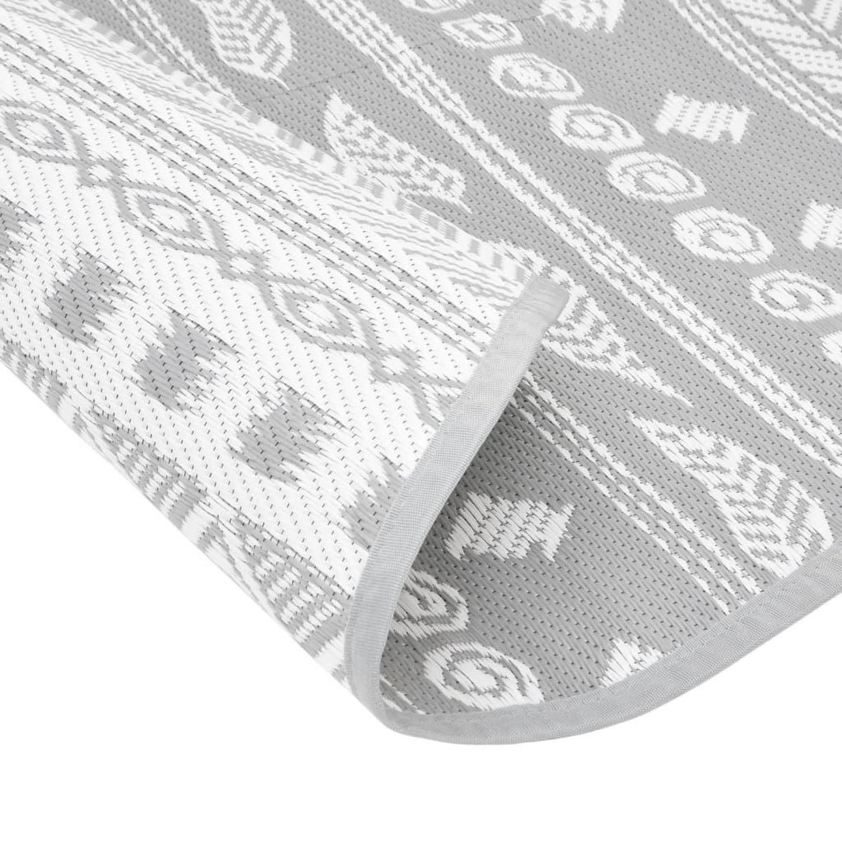 VIDAXL Tapis d'exterieur ARAKIL gris Ø200 cm PP