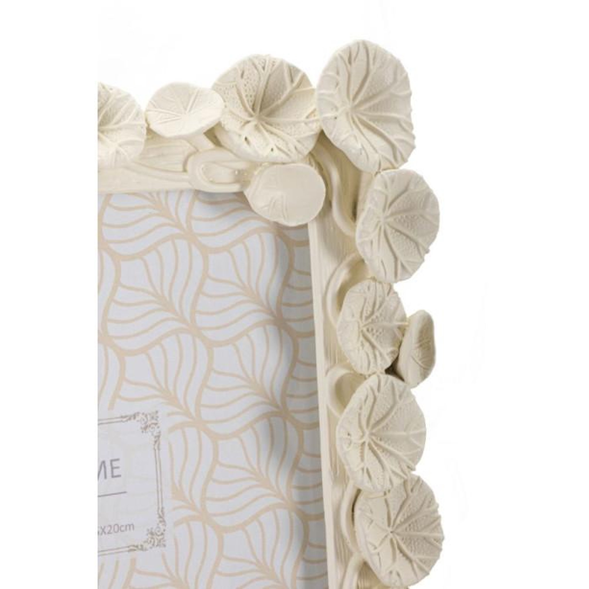 Voir la diapositive 4 : Paris Prix Cadre Photo Déco Fleurs  Lotus  15x20cm Crème