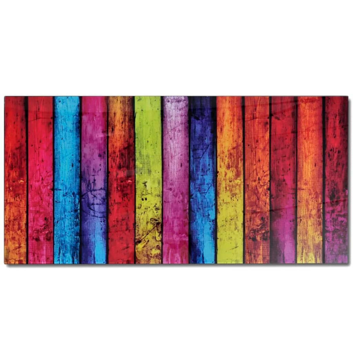 VIDAXL Table basse avec impression d'arc-en-ciel Dessus en verre