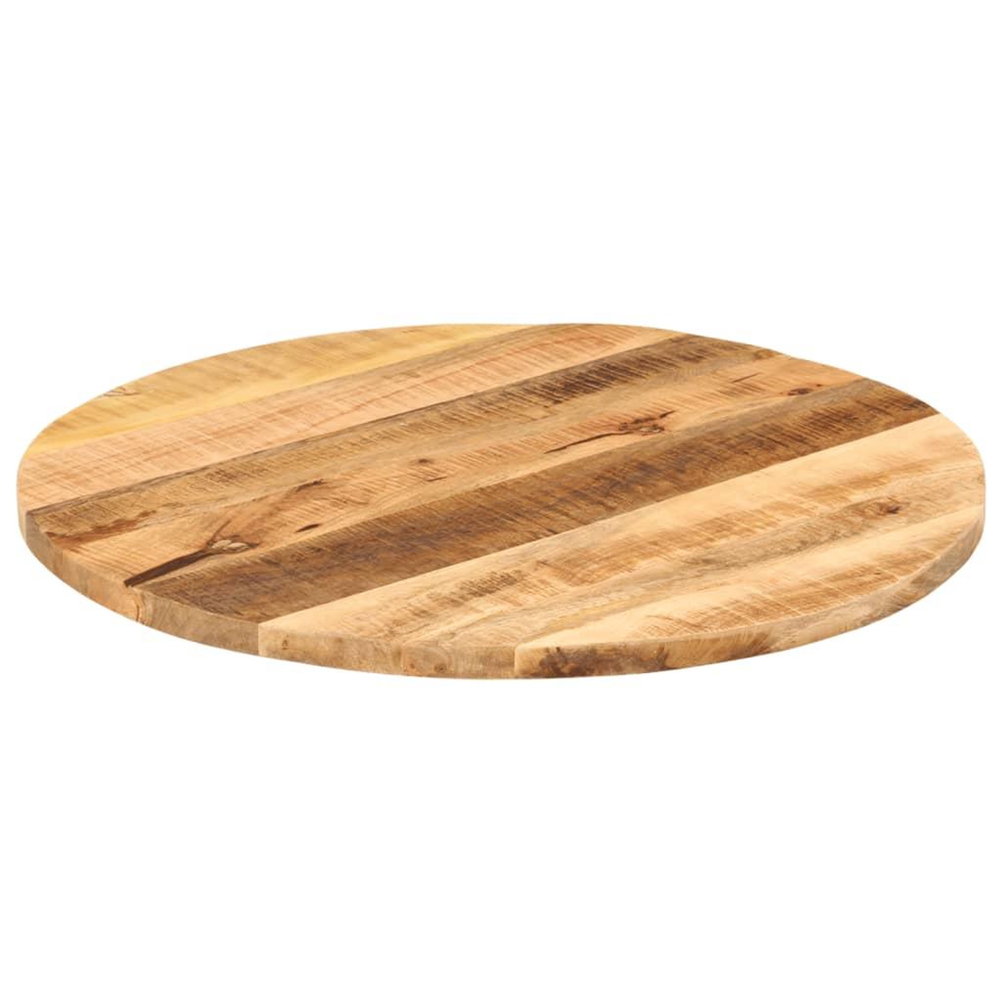 Voir la diapositive 2 : VIDAXL Dessus de table Ø 80x1,5 cm rond bois massif de manguier brut