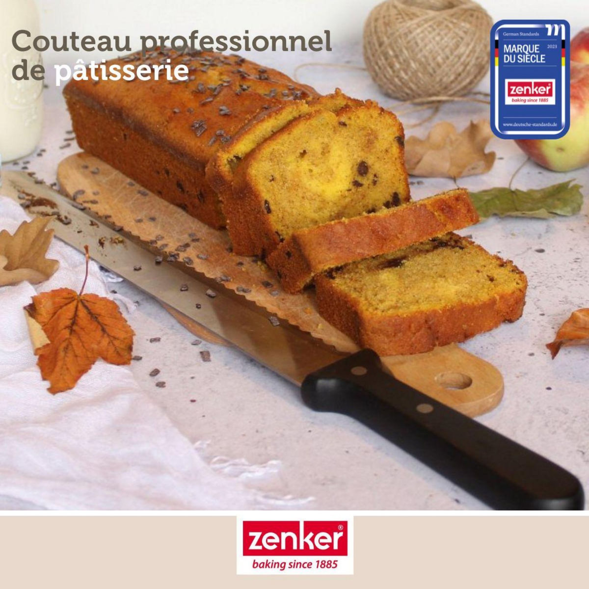ZENKER Ensemble de 2 Couteaux professionnel pour gâteau 30 cm Zenker Smart Pastry