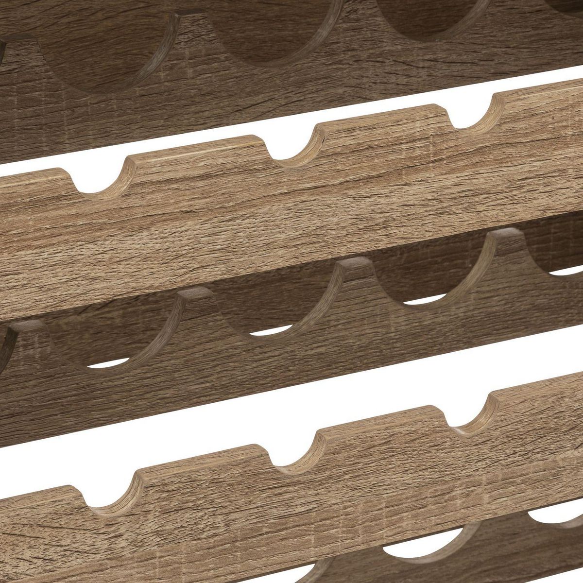 FIVE Meuble bar avec rack pour 25 bouteilles en bois ALIAJ - Noir